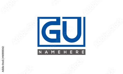 GU creative three letters logo 
