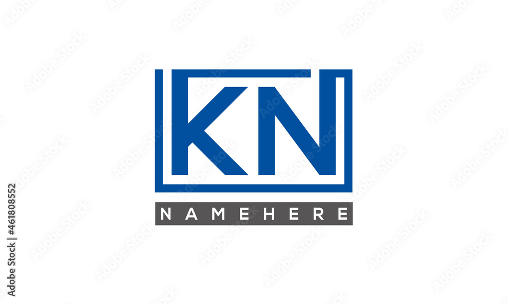 KN creative three letters logo KN creative three letters logo