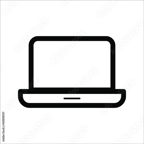 laptop icon vector on white background