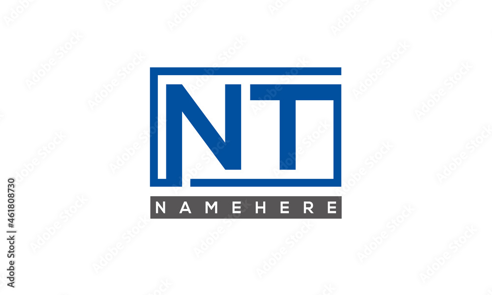 NT creative three letters logo NT creative three letters logo