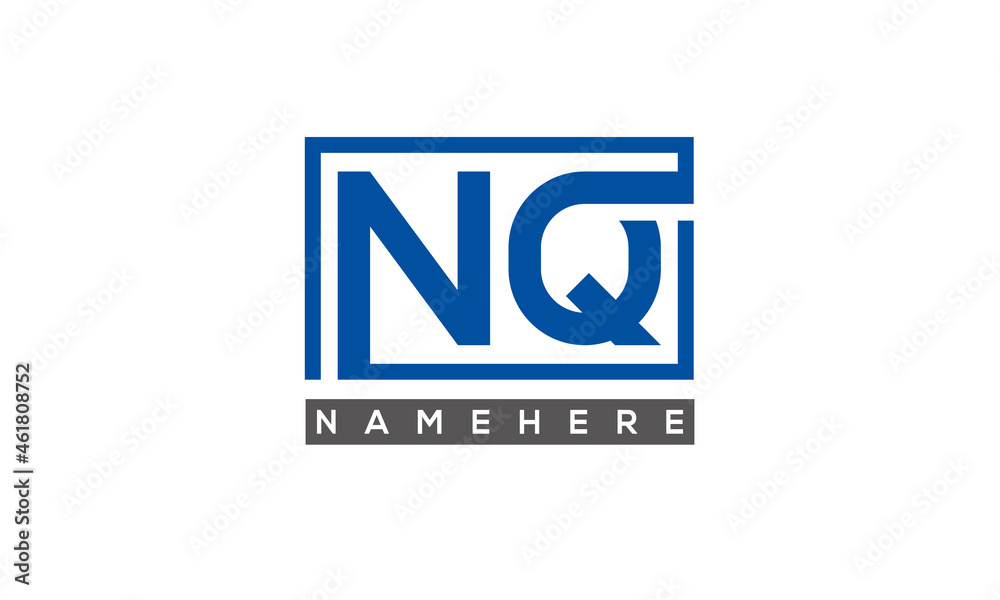 NQ creative three letters logo NQ creative three letters logo