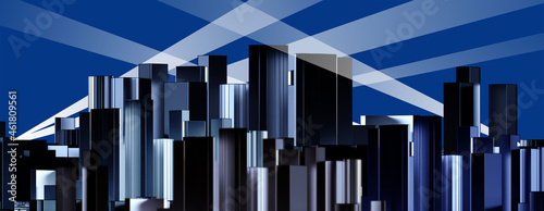 Panorama with high-rise bui...