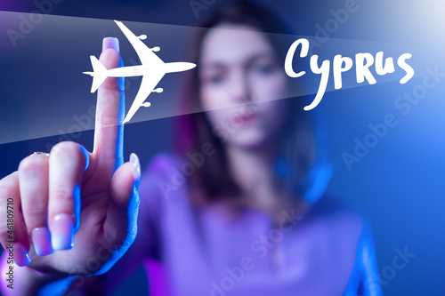 Air flight to Cyprus. Conce...