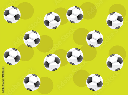 3D Soccer Ball Seamless Wallpaper Background