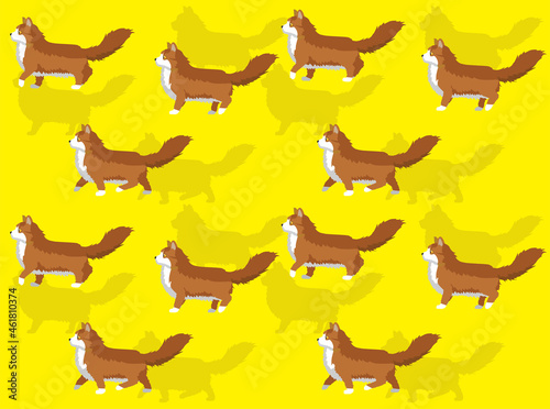 Cat Cartoon Character Siberian Seamless Wallpaper Background