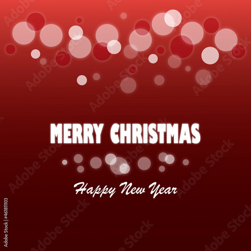 Merry Christmas and New Year greeting card