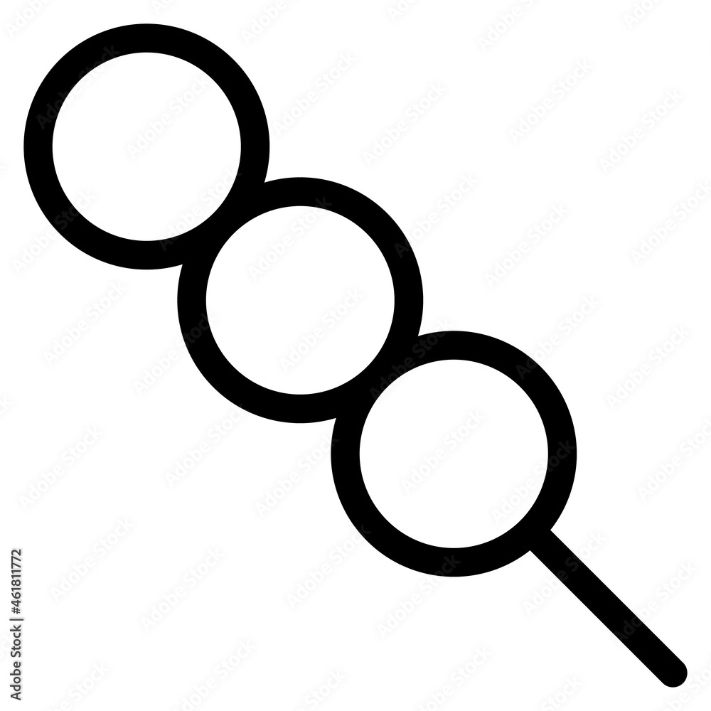 団子 線画 ベクターイラスト 団子 線画 ベクターイラスト