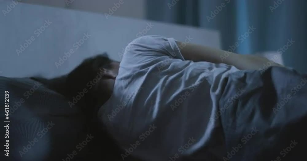 Stressed woman suffering from insomnia Stressed woman suffering from insomnia