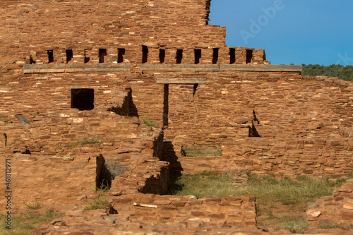 Closeup details of Abo church at Salinas Pueblo Missions National Monument in New Mexico photo