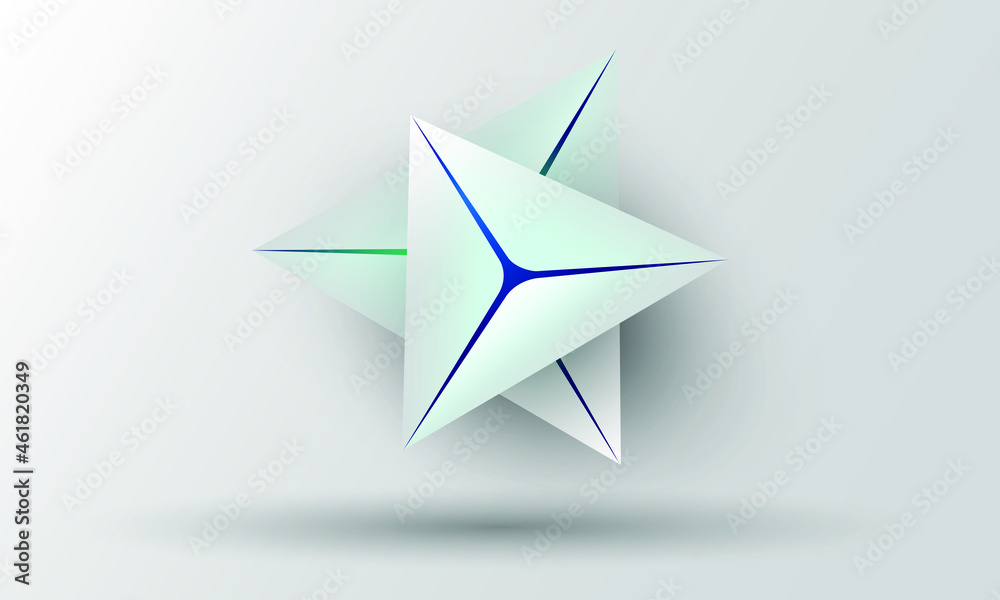 Naklejka premium Abstract white 3D Triangle Shapes Background. Illustration Vector design digital technology concept.