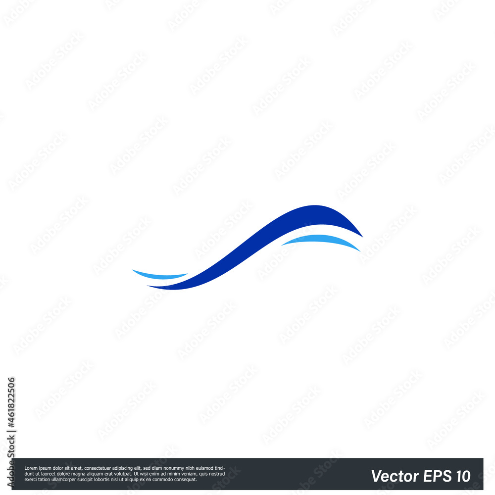 water wave icon vector logo element water wave icon vector logo element
