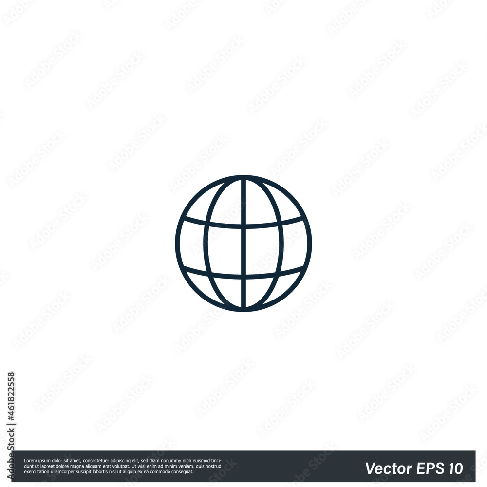 world web icon vector simple design element world web icon vector simple design element