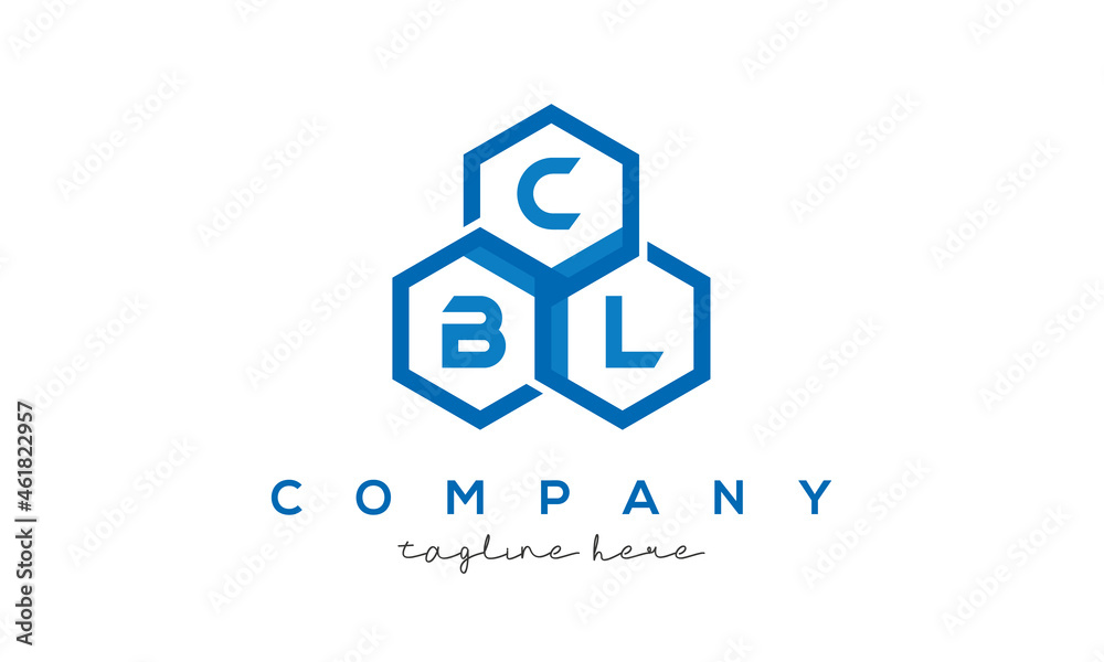 CBL three letters creative polygon hexagon logo CBL three letters creative polygon hexagon logo