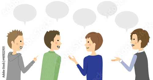 会話をする男性達