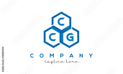 CCG three letters creative polygon hexagon logo photo