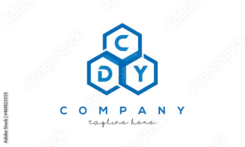 CDY three letters creative polygon hexagon logo