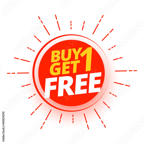 buy one get one free shopping offer design