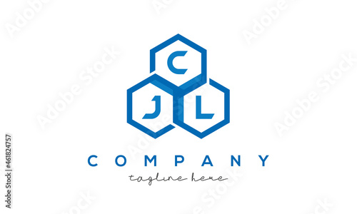 CJL three letters creative polygon hexagon logo