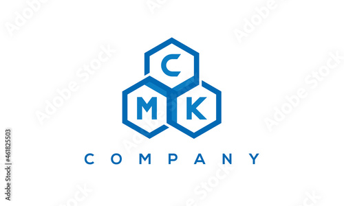 CMK three letters creative polygon hexagon logo photo