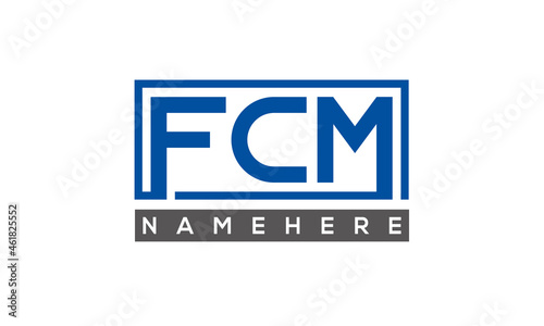 FCM creative three letters logo