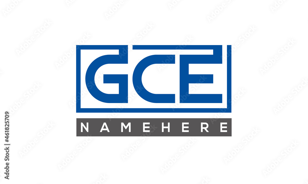 GCE creative three letters logo GCE creative three letters logo