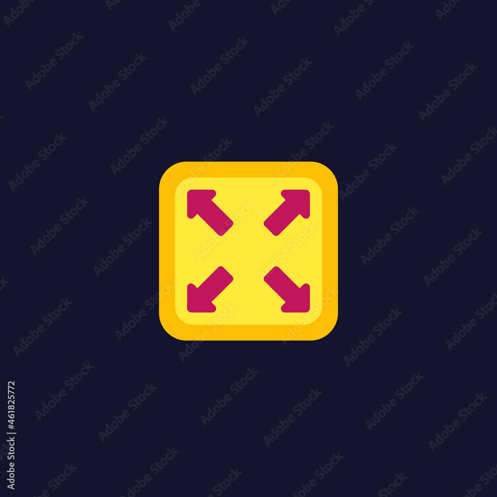 enlarge icon, flat style vector enlarge icon, flat style vector