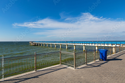 Embankment in resort town Zelenogradsk with Baltic sea © photopixel