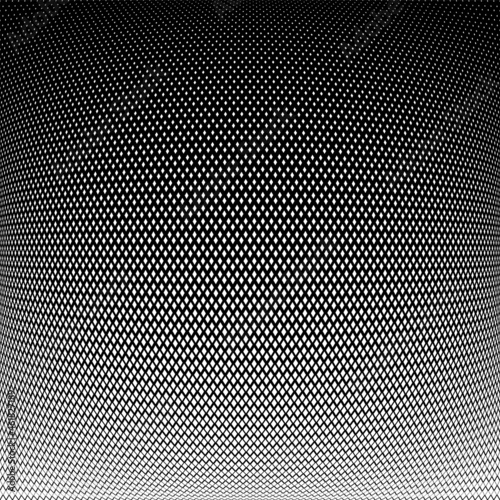 Abstract geometric halftone pattern in 3D convex spherical shape.