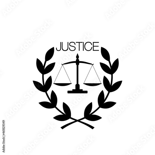 Law firm. Law office symbol. Scales of justice icon isolated on white background