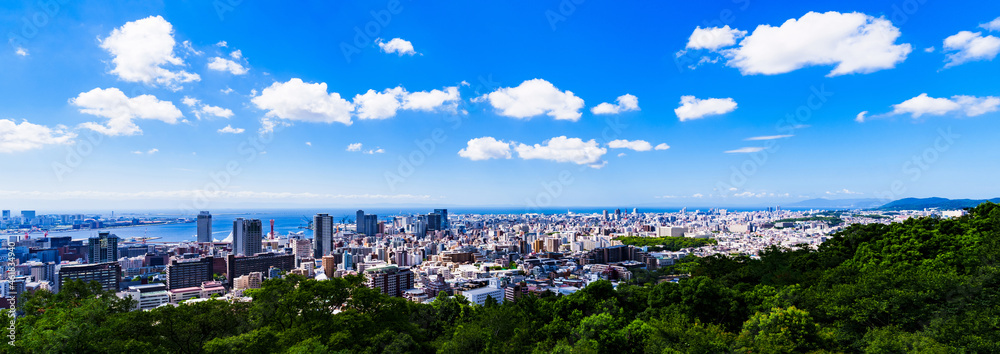 神戸市　俯瞰　パノラマ　都市風景　【 観光名所 】