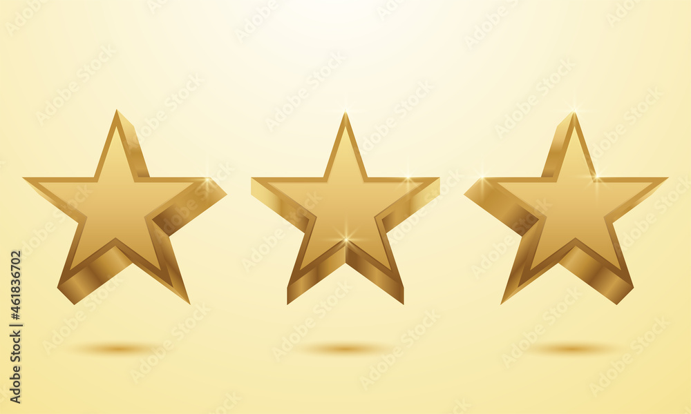 Set of star icon vector isolated Set of star icon vector isolated