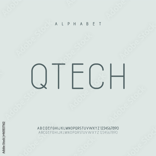 Elegant minimalist Modern alphabet letter or font. casual typography fonts logo font Premium Vector