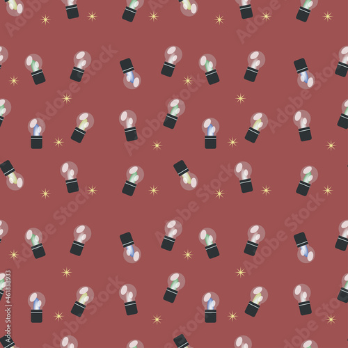 Vector seamless background with Christmas lights.