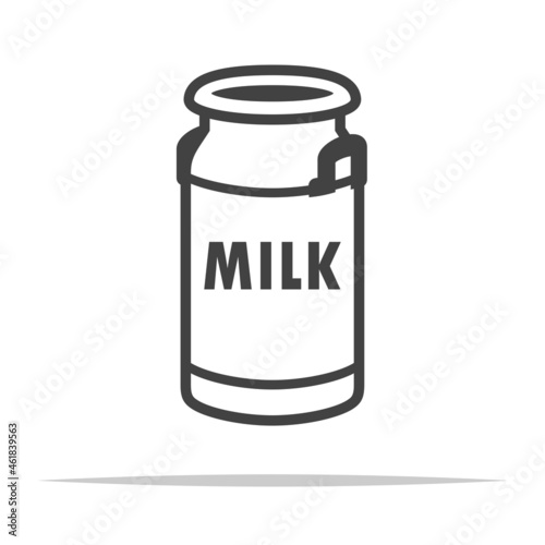 Fotografie Milk churn icon transparent vector isolated