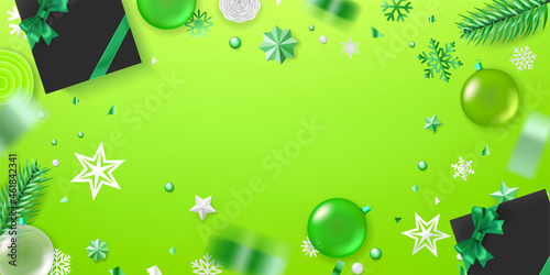 Christmas flat lay background. Template for a text