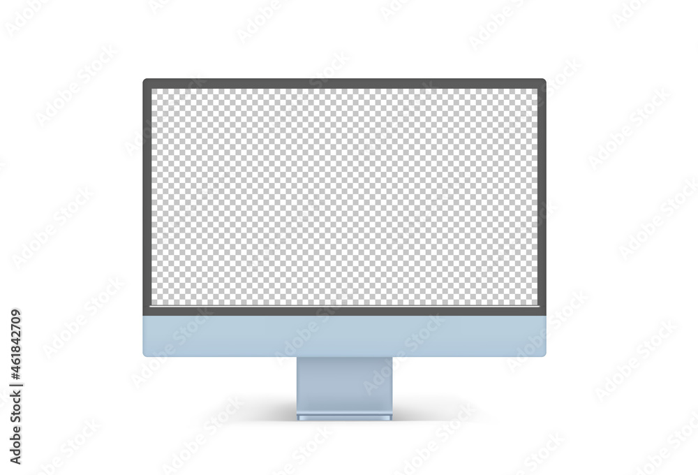Modern personal computer monitor with empty screen. You can place your design Modern personal computer monitor with empty screen. You can place your design
