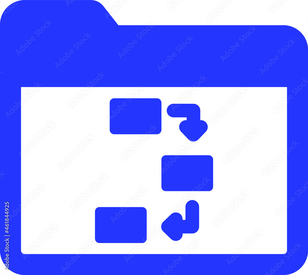 Flowchart folder Isolated Vector icon which can easily modify or edit

