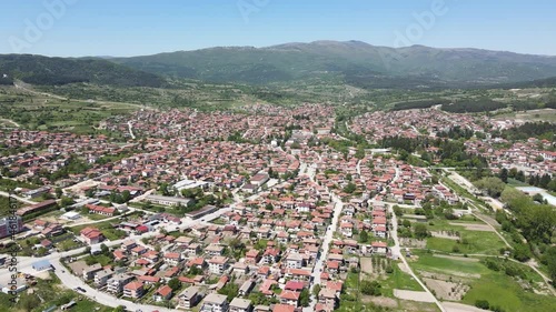 Aerial view of  historical town of Strelcha, Pazardzhik Region, Bulgaria photo