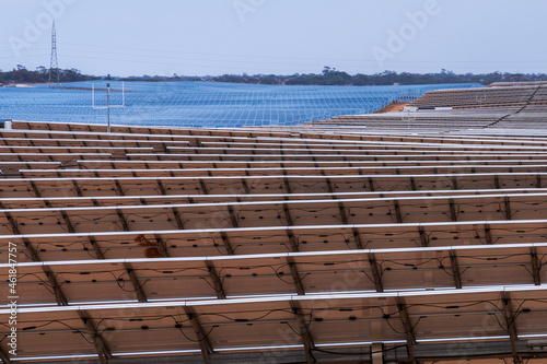 Solar farm in the desert
