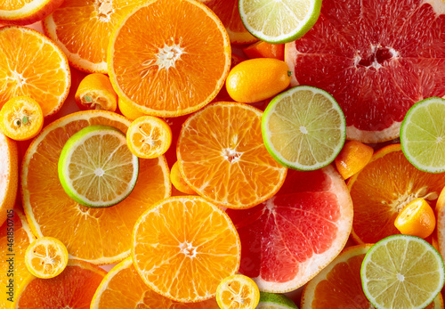 Close up of citrus fruits.