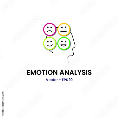 emotion analysis icon, emotion recognition concept icon