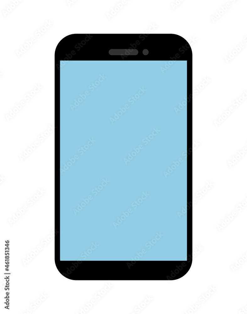 Phone simple clip art vector illustration with blue screen. Phone simple clip art vector illustration with blue screen.