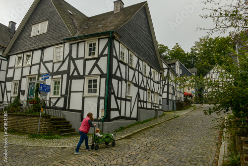 The traditional houses of Freudenburg on Germany photo