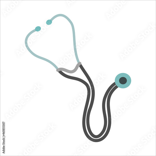 Flat isolated stethoscope vector illustration vector illustration