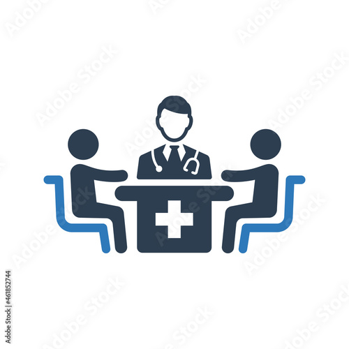 Doctor consulting icon
