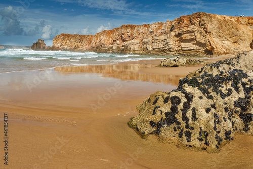 A nice beach with rocks