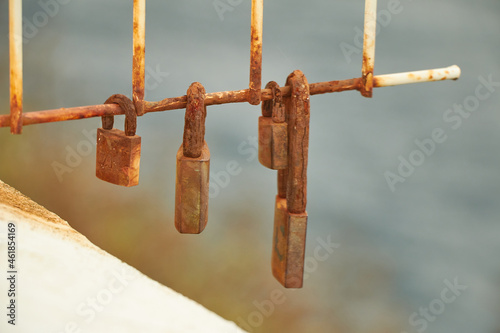 Rust that corrodes padlocks and iron