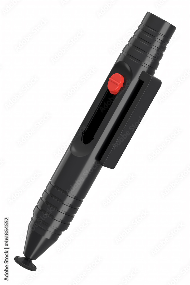 Lens pen or special brush for cleaning optics isolated on white background Lens pen or special brush for cleaning optics isolated on white background
