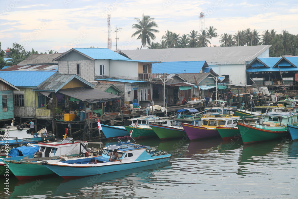 fishing village near the Manggar market, Balikpapan, Indonesia
