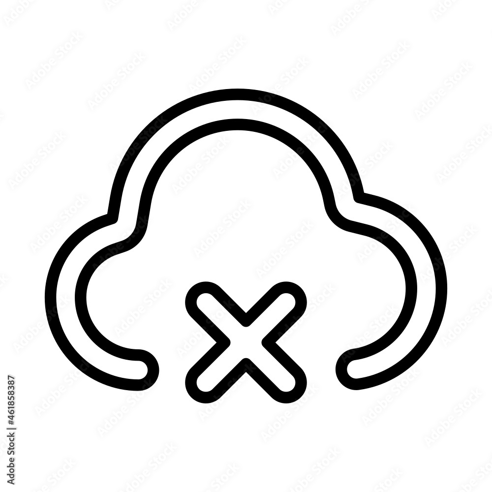 Cloud icon in outline style Cloud icon in outline style